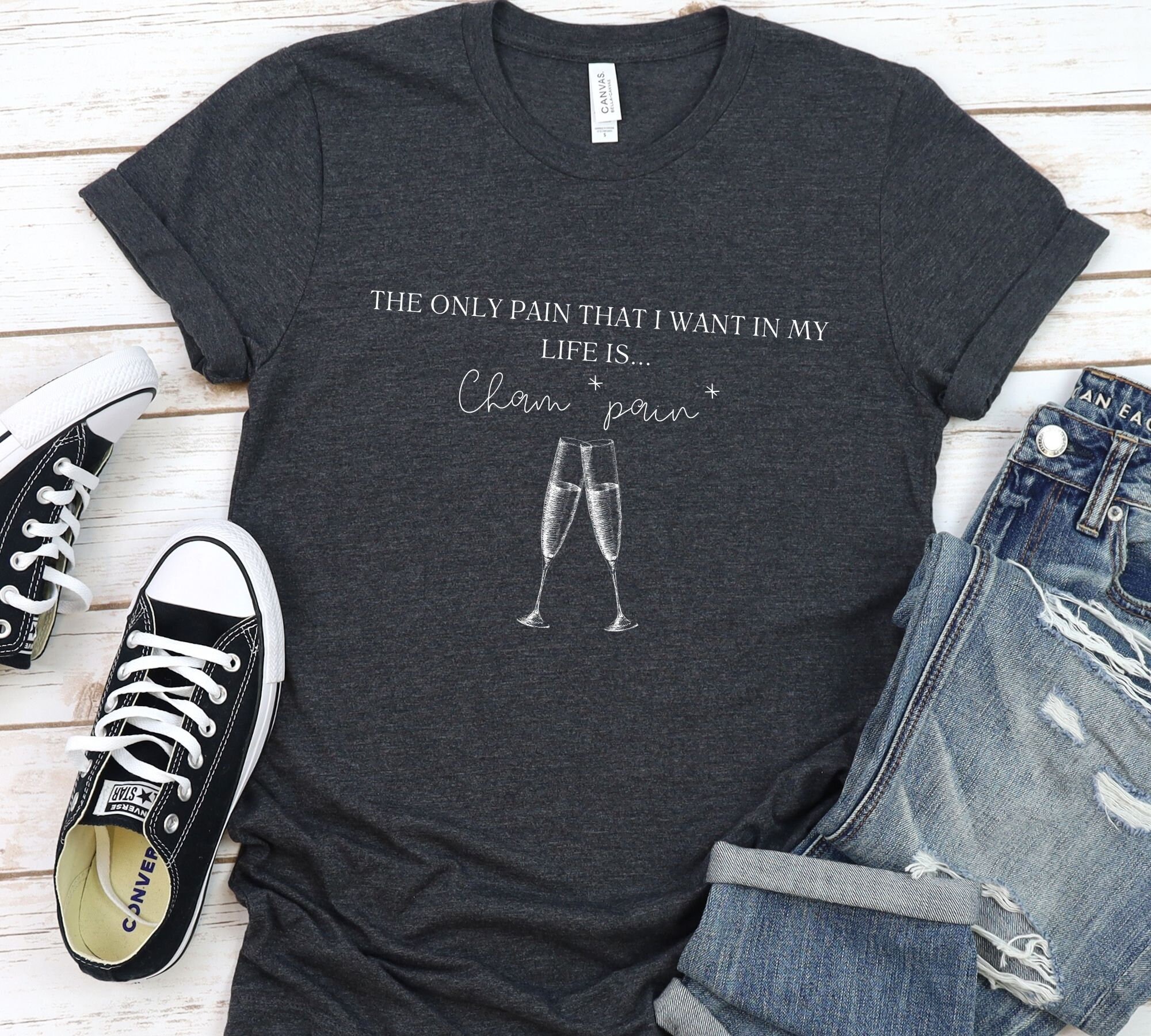 Satin T Shirt Champagne