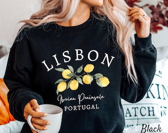 Lisbon Sweatshirt, Portuguese Gift, Portugal Sweatshirt, Portuguese Pullover, Unisex Crewneck Sweatshirt