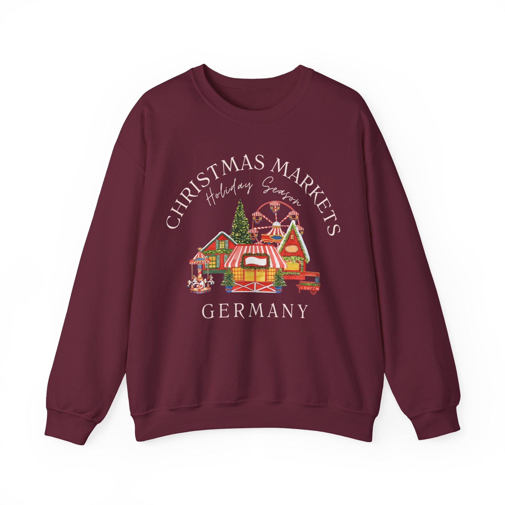 Generisch Pull De Noël Pour Femme - Pull Amusant - Motif De Noël - Sweat- Shirt D'hiver à Col Rond - Manches Longues - Pull De Noël Pour Femmes Et Filles - Haut