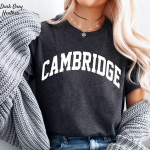 Cambridge England College StyleT Shirt, Varsity Graduation, School Gift, Cambridge Shirt, Unisex Crewneck Shirt