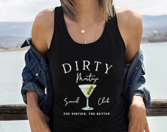 Dirty Martini Cocktail Tank Top, Martini Lover Gift, New York Cocktail  Women's Ideal Racerback Tank Top