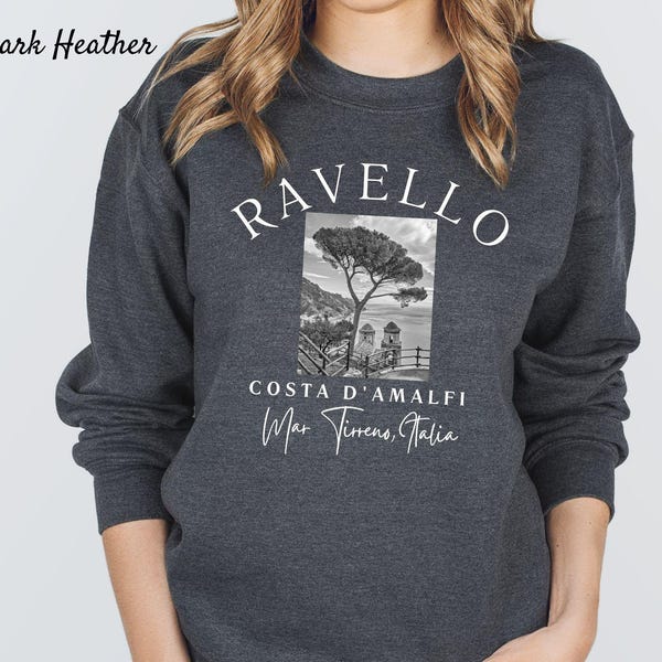 Ravello Italy Sweatshirt  Amalfi Coast Italy Sweatshirt , Ravello View Sweatshirt, Southern Italy Unisex Heavy Blend Crewneck