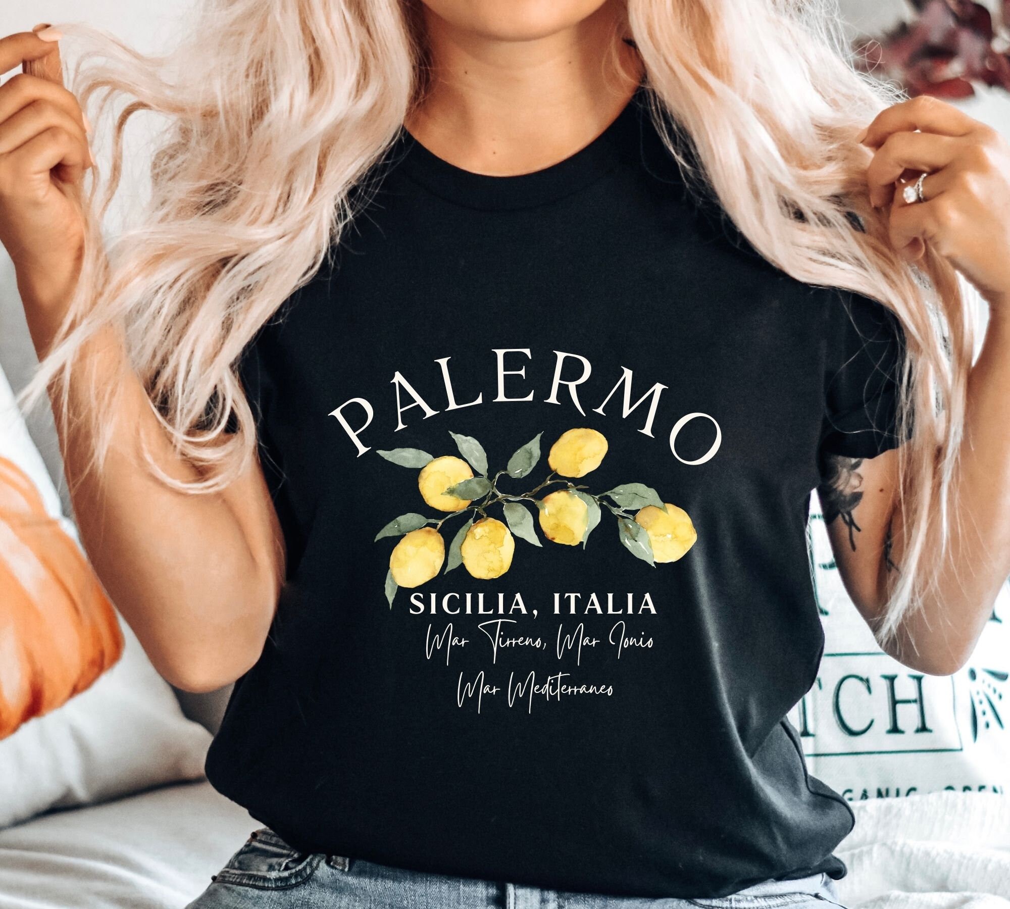 Palermo Sicilia Italy Shirt, Sicily Lemons Tshirt, Palermo T Shirt