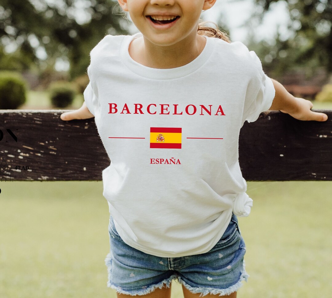 バルセロナ スペインTシャツ、ユース スペインシャツ、スペイン旅行