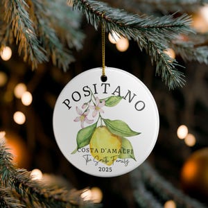 Custom Positano Italy Christmas Ornament, Amalfi Coast Family Trip  Souvenir Ornament, Italy  Christmas Ornament, Italy Gift Ornament