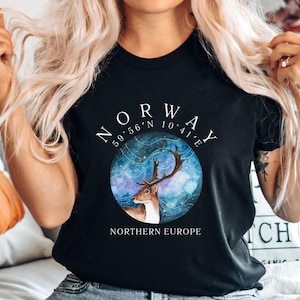 Norway T shirt, Aurora Borealis Iceland Shirt, Norway Trip TShirt, Norway  Northern Lights T-shirt, Unisex Crewneck T Shirt
