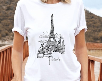 Paris Shirt, Paris T Shirt, France Shirt, Paris Tee, Travel Crewneck, Unisex Crewneck Paris France  T-shirt
