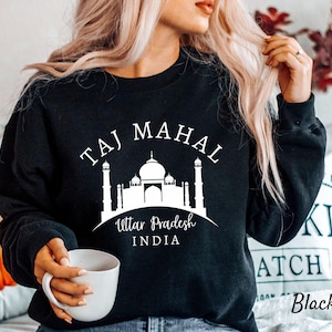 India Sweatshirt, Taj Mahal Sweatshirt, India Sweater, Crewneck Unisex Long Sleeve Sweater