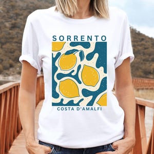 Italien Sorrento T-Shirt, Reise Amalfiküste Italien Liebhaber Geschenk Shirt, Sorrento Zitronen T-Shirt, Unisex Süditalien Weiches und bequemes T-Shirt