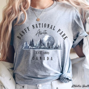 Canada Shirt, Alberta Tee Rocky Mountain,Banff National Park T Shirt,  Canada National Park Shirt, Unisex Crewneck Shirt