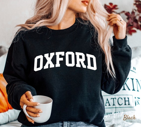 Oxford University Oxford Sweatshirt College Sweater Vintage Hoodie School Pullover Shirt Preppy England Crewneck Unisex Long Sleeve Etsy