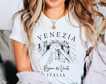 Venice Italy T shirt, Venice Canals Tee, Travel Crewneck, Unisex Crewneck Italy T-shirt