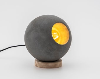 Concrete Globe Table Lamp, Designer Table Lamp, Bedside Lamp, Scandinavian Design, Concrete Accessories