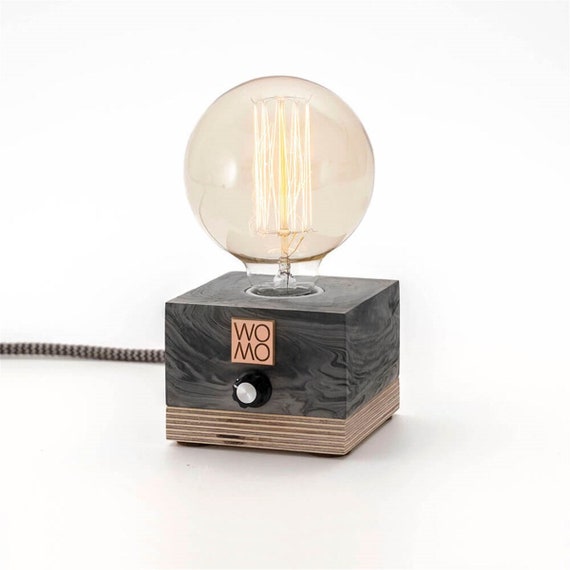 Black concrete lamp deals