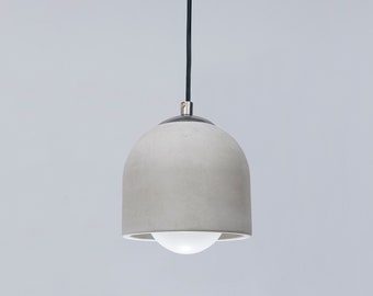 Raw Concrete and Metal Pendant Lamp, Stone Chandelier, Designer Hanging Lights, Scandinavian Design, Concrete Accessories