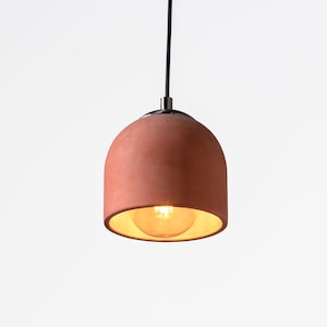 Terracotta Pendant Lamp, Stone Chandelier, Designer Hanging Lights, Scandinavian Design, Concrete Accessories