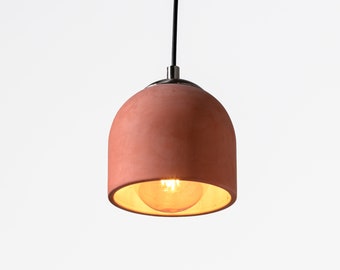 Terracotta Pendant Lamp, Stone Chandelier, Designer Hanging Lights, Scandinavian Design, Concrete Accessories