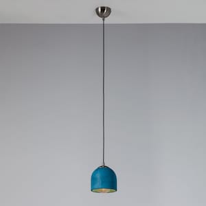 Dark Blue Pendant Lamp, Stone Chandelier, Designer Hanging Lights, Scandinavian Design, Concrete Accessories image 4