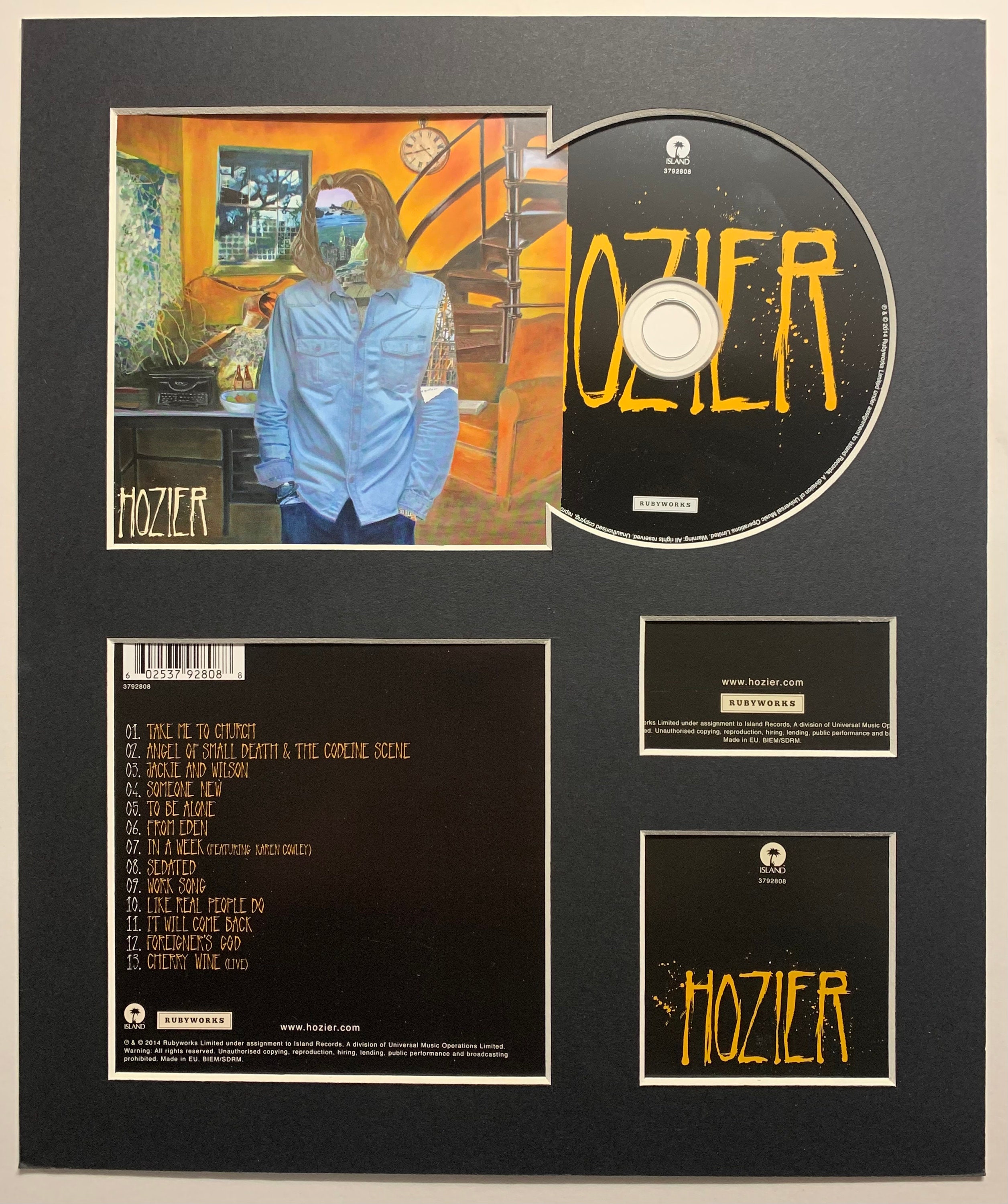 HOZIER Hozier Album Display With Authentic Cd Etsy