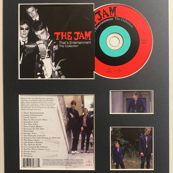 hardcover books for display THE JAM - That's Entertainment - Album Display - with Authentic cd