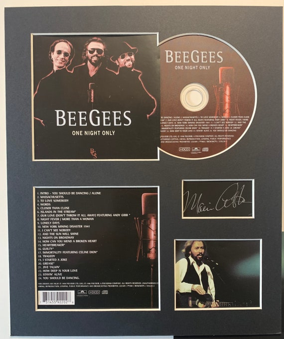 BEE GEES One Night Only Album Display With Authentic Cd Etsy