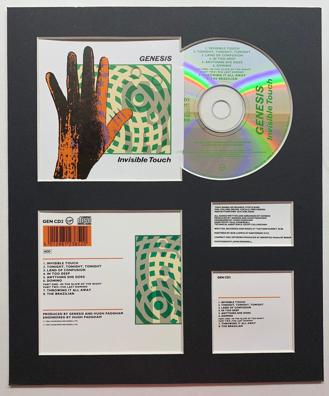 GENESIS Invisible Touch Album Display With Authentic Cd Etsy