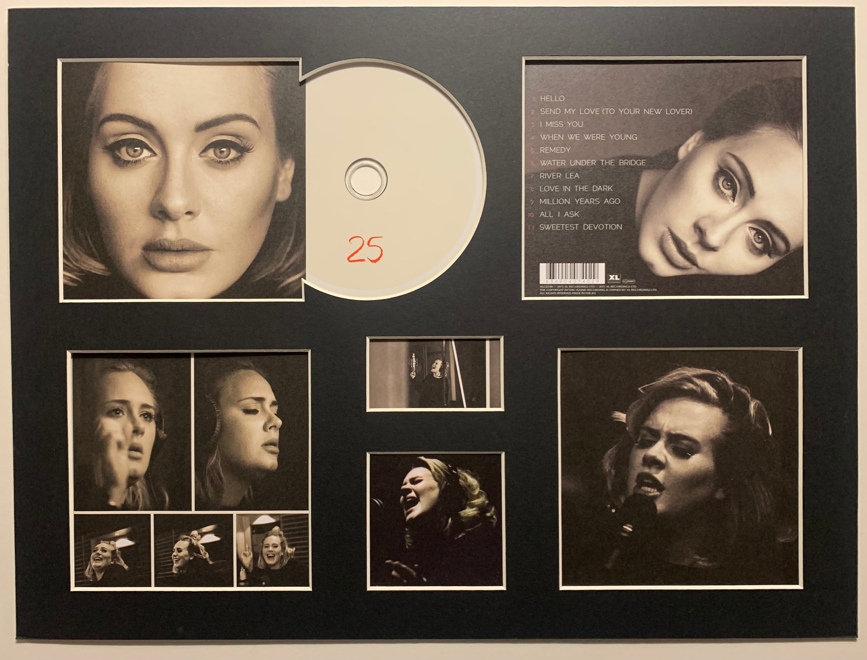 ADELE 25 Album Display Deluxe With Authentic Cd Etsy UK