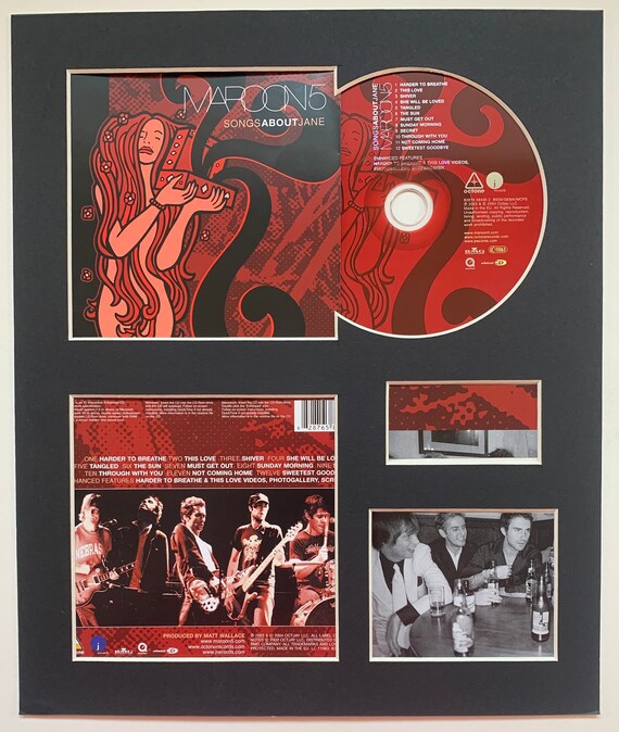 MAROON 5 Songs About Jane Album Display With Authentic - Etsy MAROON 5 Songs About Jane Album Display With Authentic - Etsy
