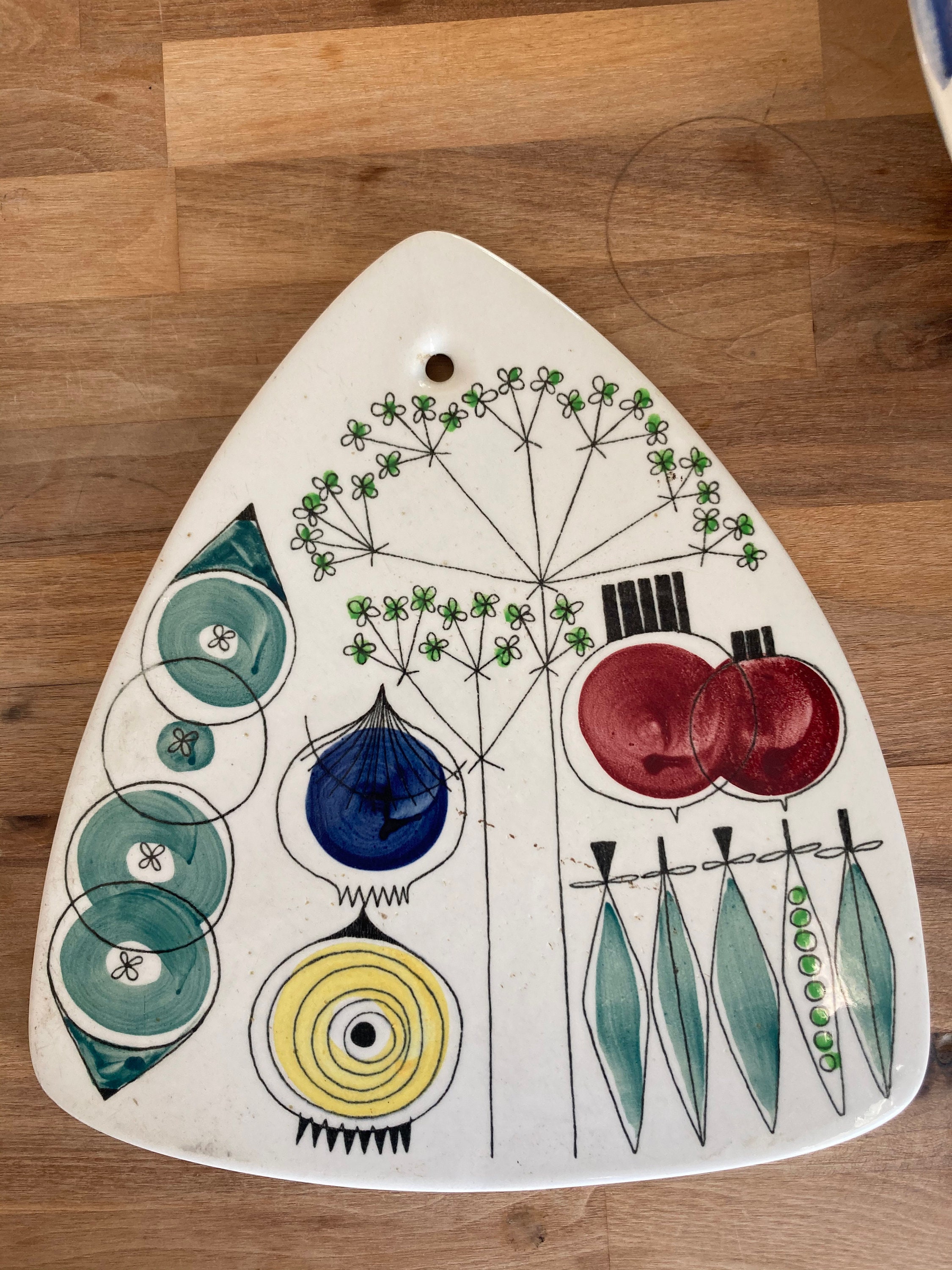 CUTTING BOARD, Porcelain, Vintage 