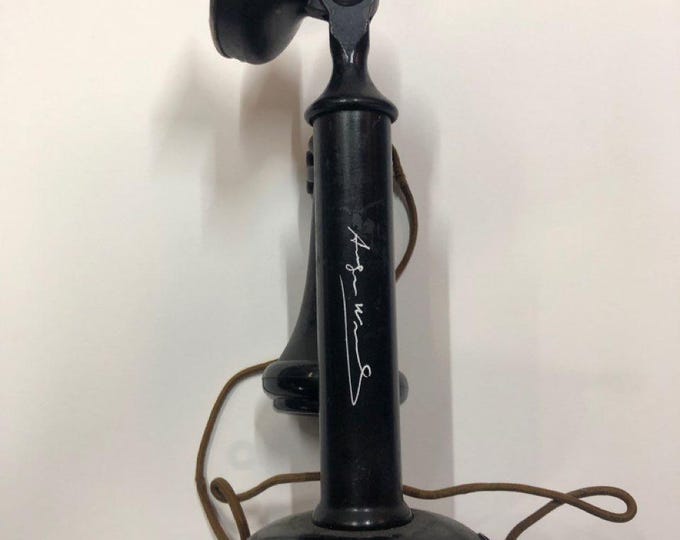 Andy Warhol candle model telephone original signed certificate