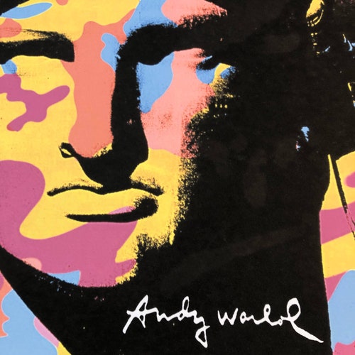 Andy Warhol Offset lithograph shops dim. cm 60x60 signature print authentic certificate