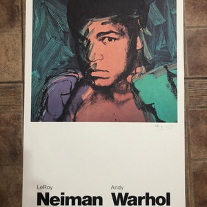 Andy Warhol Cartel original firmado - Certificado de fundación - Ali Muhammad , Neiman y Andy Warhol, LAICA, 1981,