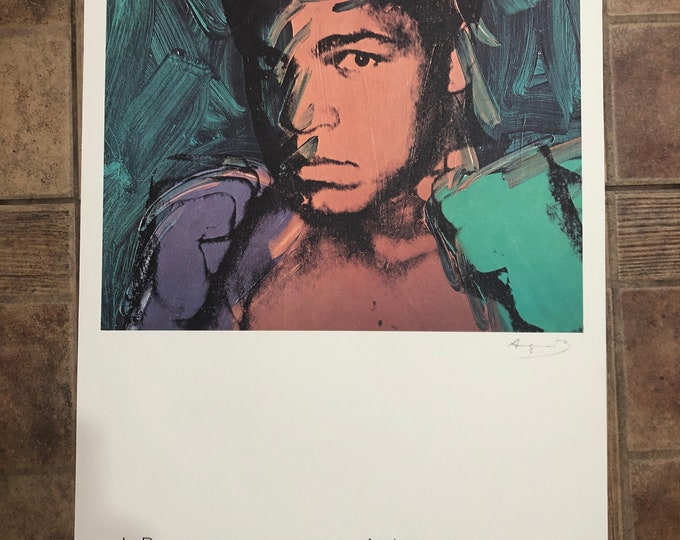 Andy Warhol Original poster signed - Foundation certificate - Ali Muhammad , Neiman and Andy Warhol, LAICA, 1981,