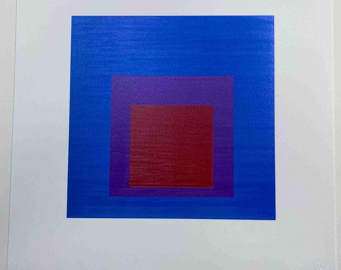 JOSEF ALBERS (1888-1976) Title: Homage to the Square 1 silkscreen with certificate of authenticity and on photo