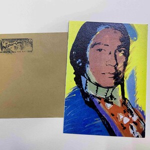 Cartão postal de Andy Warhol ENTREVISTA serigrafia cm 15x10 certificado TIM HUNT ex-diretor Warhol Estate