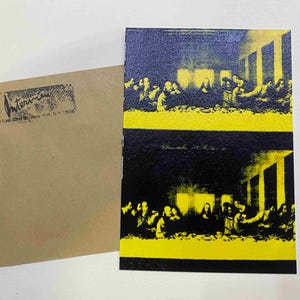 Cartão postal de Andy Warhol ENTREVISTA serigrafia cm 15x10 certificado TIM HUNT ex-diretor Warhol Estate