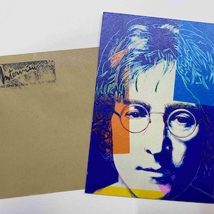 Cartão postal de Andy Warhol ENTREVISTA serigrafia cm 15x10 certificado TIM HUNT ex-diretor Warhol Estate