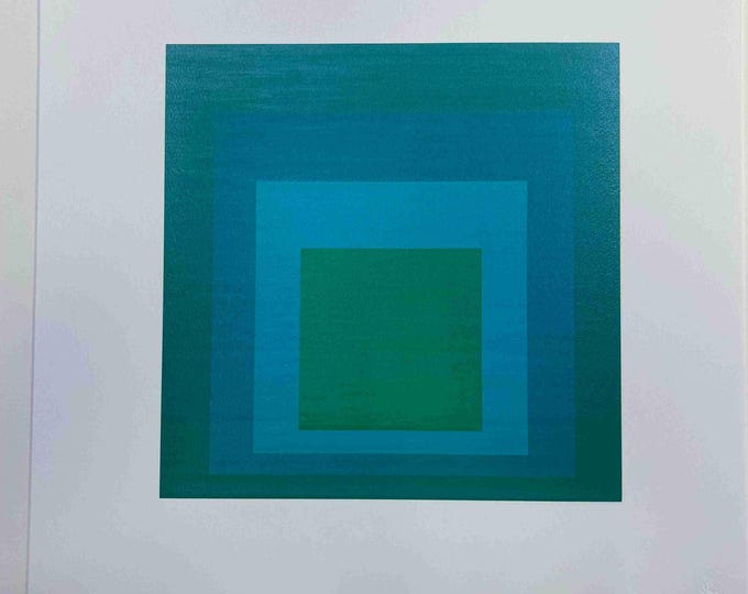 JOSEF ALBERS (1888-1976) Title: Homage to the Square 1 silkscreen with certificate of authenticity and on photo