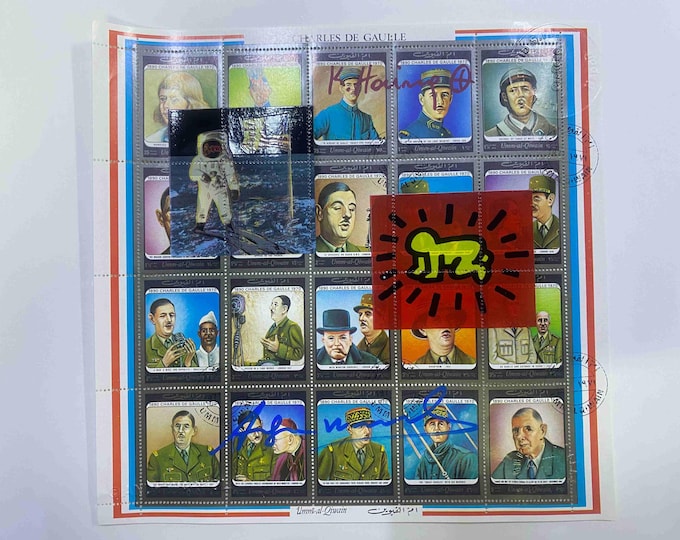 Andy Warhol Postal Sheet stamped and cancelled with certificate