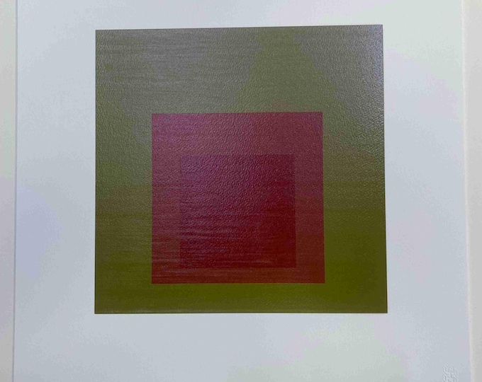 JOSEF ALBERS (1888-1976) Title: Homage to the Square 1 silkscreen with certificate of authenticity and on photo