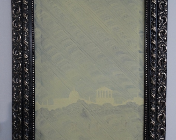 Mario Schifano oil enamel mixed media 69.5 x 70 cm READ DESCRIPTION