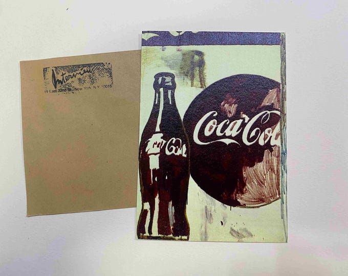 Andy Warhol postcard INTERVIEW silkscreen cm 15x10 certificate TIM HUNT ex director Warhol Estate