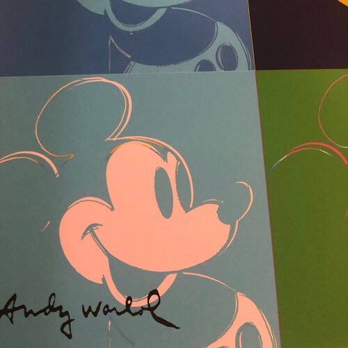 Andy Warhol Offset lithograph shops dim. cm 60x60 signature print authentic certificate