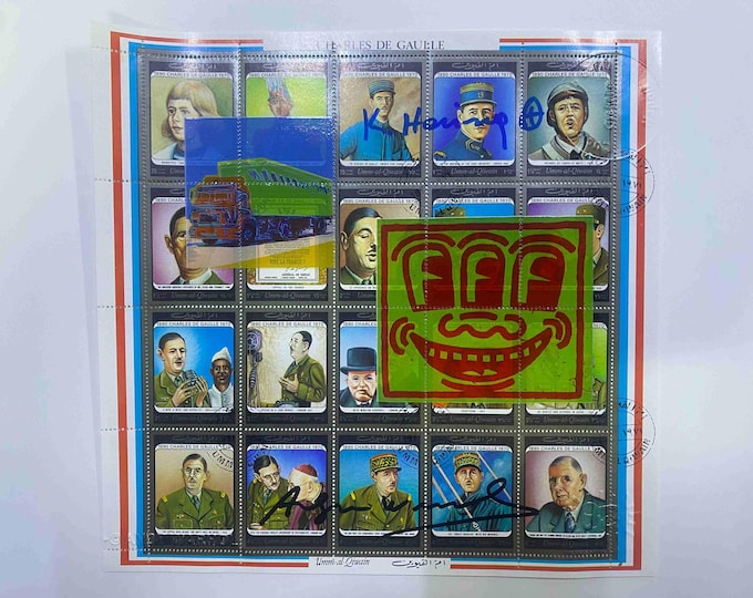 Andy Warhol Postal Sheet stamped and cancelled with certificate