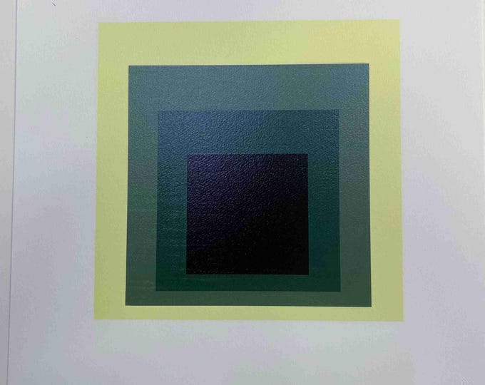 JOSEF ALBERS (1888-1976) Title: Homage to the Square 1 silkscreen with certificate of authenticity and on photo