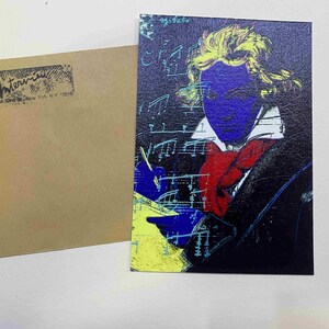 Cartão postal de Andy Warhol ENTREVISTA serigrafia cm 15x10 certificado TIM HUNT ex-diretor Warhol Estate