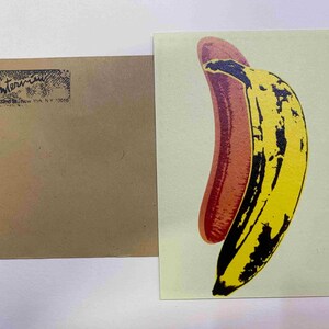 Cartão postal de Andy Warhol ENTREVISTA serigrafia cm 15x10 certificado TIM HUNT ex-diretor Warhol Estate