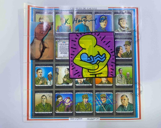 Andy Warhol Postal Sheet stamped and cancelled with certificate