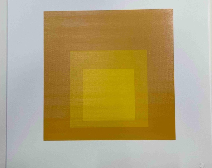 JOSEF ALBERS (1888-1976) Title: Homage to the Square 1 silkscreen with certificate of authenticity and on photo