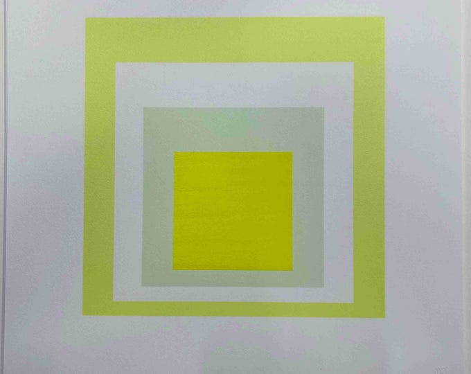 JOSEF ALBERS (1888-1976) Title: Homage to the Square 1 silkscreen with certificate of authenticity and on photo